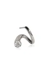 Katkim 18k White Gold And Diamond Peak Single Earring In White