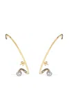 Katkim 18k Yellow Gold Crescendo Flare Diamond Single Earring In Gold