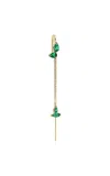 Katkim 18k Yellow Gold Emerald Allora Ear Pin In Green