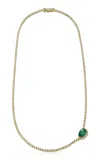 Katkim 18k Yellow Gold Emerald Trace Eternity Necklace In Gold