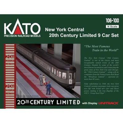 Kato 106100 N Scale Nyc 20th Century 9 Cars In Brown