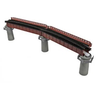 Kato 18.88 In. Curved Model Bridge Set In Burgundy