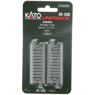 Kato 64mm Straight Track - Pack Of 2