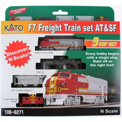 Kato F7 Freight Train Set Without Track & Power Santa Fe