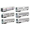 Kato N Scale Amtrak Superliner Phase Vi Unit Bookcase Set - Pack Of 6 In Silver