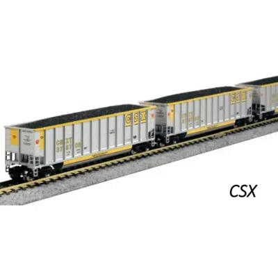 Kato N Scale Csx Bethgon Coal Hoppers Model Train - Pack Of 8