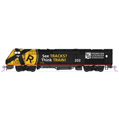 Kato No.203 Ho Scale Amtrak Ge P42 Genesis Operation Lifesaver Model Train In Black