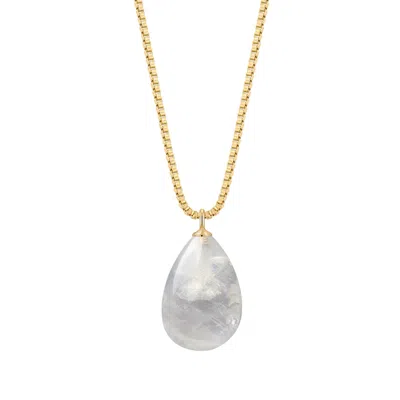 Katy Faye Women's Blue / White / Neutrals September Moonstone Necklace