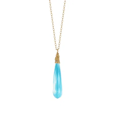Katy Faye Women's Gold / Blue Daria Sky Necklace