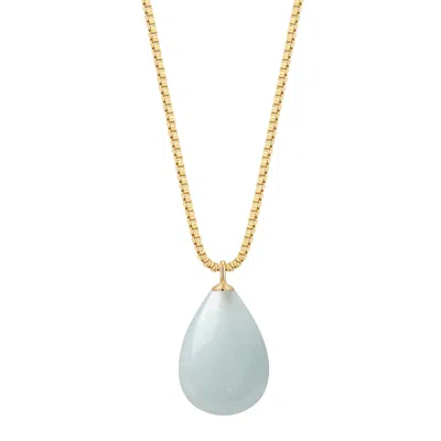 Katy Faye Women's Gold / Blue / Neutrals March Aquamarine Necklace