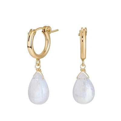 Katy Faye Women's Gold / Neutrals Avery Moonstone Earrings