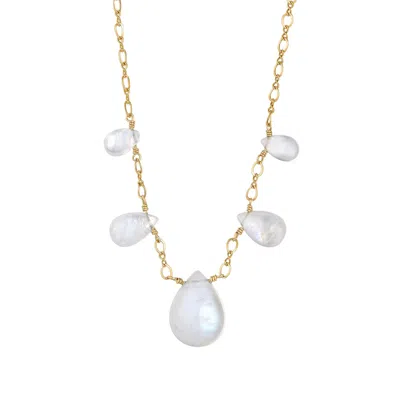 Katy Faye Women's Gold / Neutrals Delia Moonstone Necklace