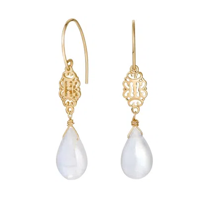 Katy Faye Women's Gold / Neutrals Juniper Moonstone Earrings