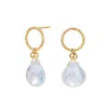 Katy Faye Women's Gold / Neutrals Vida Moonstone Earrings