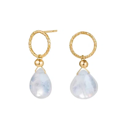 Katy Faye Women's Gold / Neutrals Vida Moonstone Earrings