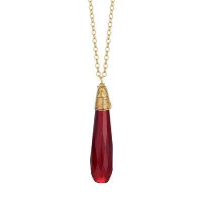Katy Faye Women's Gold / Red Daria Red Necklace In Multi