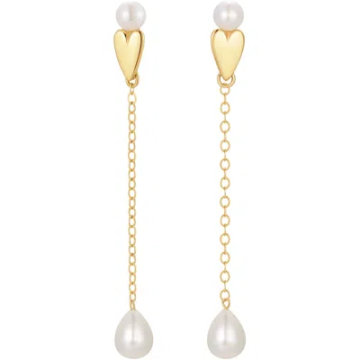Katy Faye Women's Gold / White Aimee Earrings