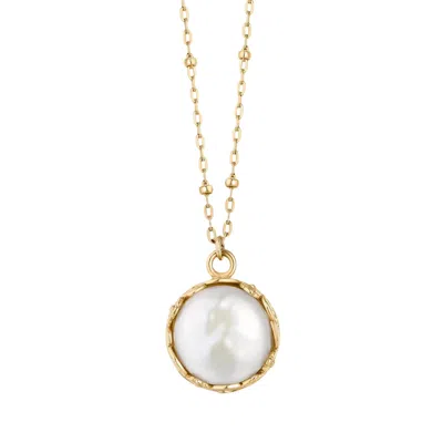 Katy Faye Women's Gold / White Alya Pearl Necklace