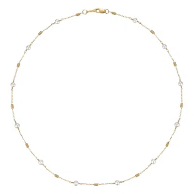 Katy Faye Women's Gold / White Amélie Necklace In Multi