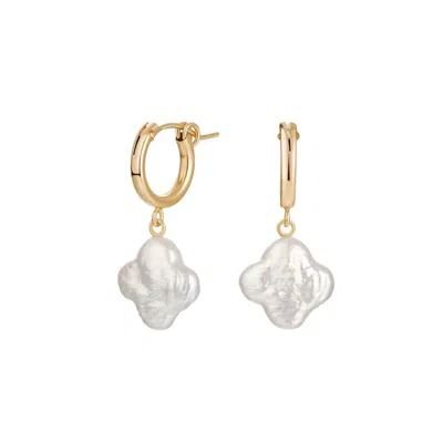 Katy Faye Women's Gold / White Anais Pearl Earrings