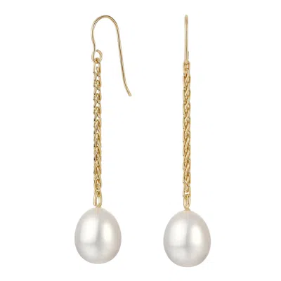 Katy Faye Women's Gold / White Brigette Pearl Earrings