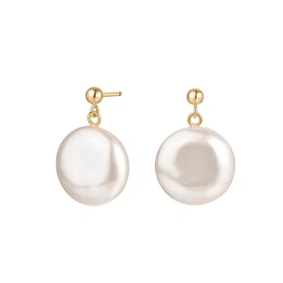 Katy Faye Women's Gold / White Camille Earrings
