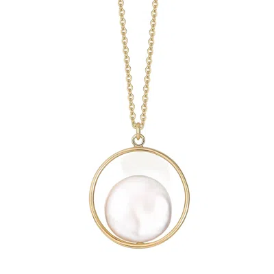 Katy Faye Women's Gold / White Camille Pearl Necklace