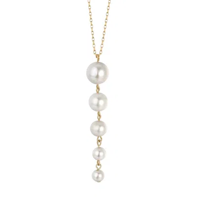 Katy Faye Women's Gold / White Catherine Pearl Necklace