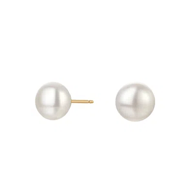 Katy Faye Women's Gold / White Cecile Pearl Earrings