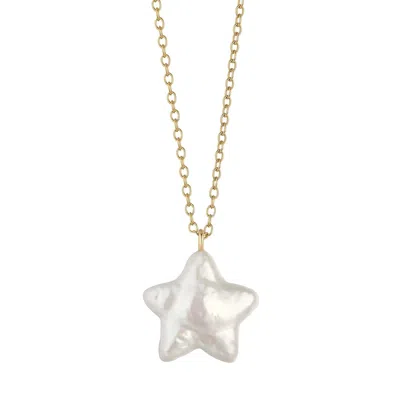 Katy Faye Women's Gold / White Celeste Pearl Necklace