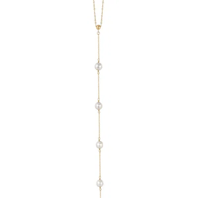 Katy Faye Women's Gold / White Cyrus Pearl Necklace