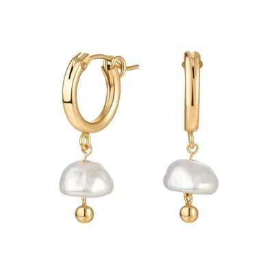 Katy Faye Women's Gold / White Elise Earrings