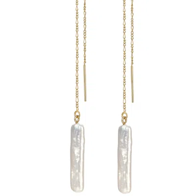Katy Faye Women's Gold / White Ella Earrings In Multi