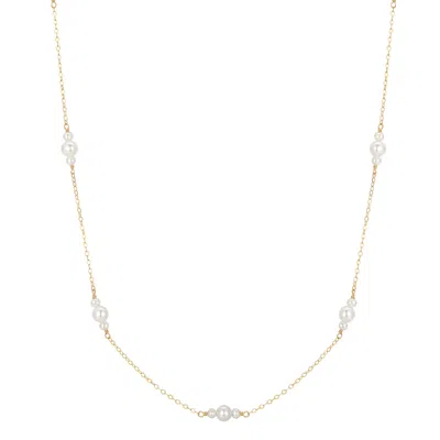 Katy Faye Women's Gold / White Emeline Pearl Necklace