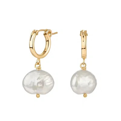Katy Faye Women's Gold / White Fera Earrings