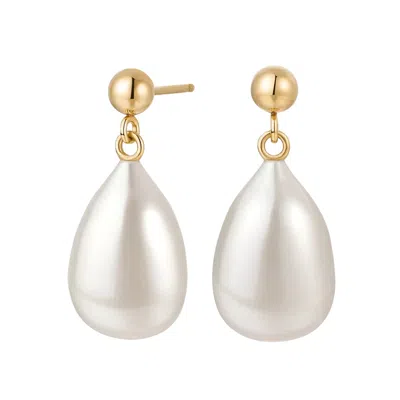 Katy Faye Women's Gold / White Giulia Pearl Earrings