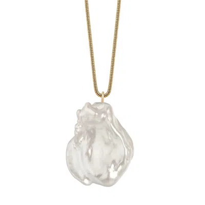 Katy Faye Women's Gold / White Joann Pearl Necklace