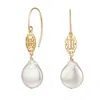 Katy Faye Women's Gold / White Juniper Pearl Earrings