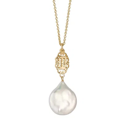 Katy Faye Women's Gold / White Juniper Pearl Necklace