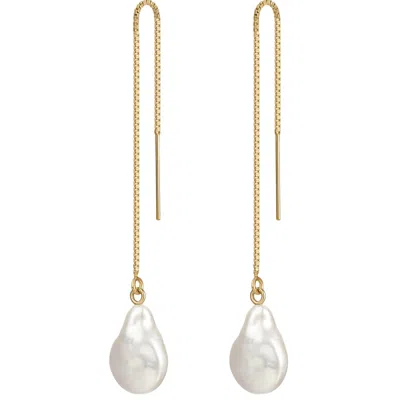 Katy Faye Women's Gold / White Lola Earrings In Multi