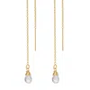 Katy Faye Women's Gold / White / Neutrals Skye Moonstone Earrings
