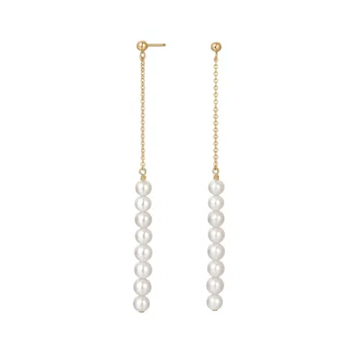 Katy Faye Women's Gold / White Orion Earrings