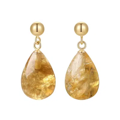 Katy Faye Women's Gold / Yellow / Orange November Citrine Earrings