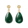 Katy Faye Women's Green / Gold May Emerald Earrings