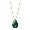 Katy Faye Women's Green / Gold May Emerald Necklace