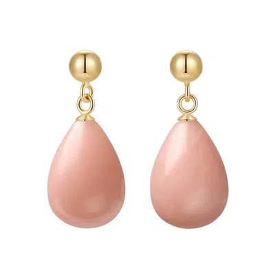 Katy Faye Women's Pink / Purple / Gold October Pink Opal Earrings In Multi
