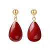 Katy Faye Women's Red / Gold July Ruby Earrings