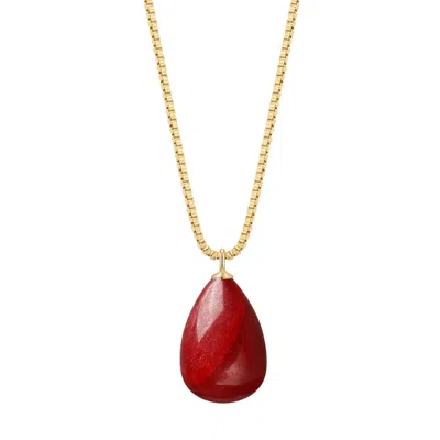 Katy Faye Women's Red / Gold July Ruby Necklace
