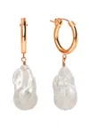 Katy Faye Women's Rose Gold Bella Pearl Earrings