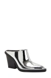 Katy Perry Citygurl Croc Embossed Mule In Silver